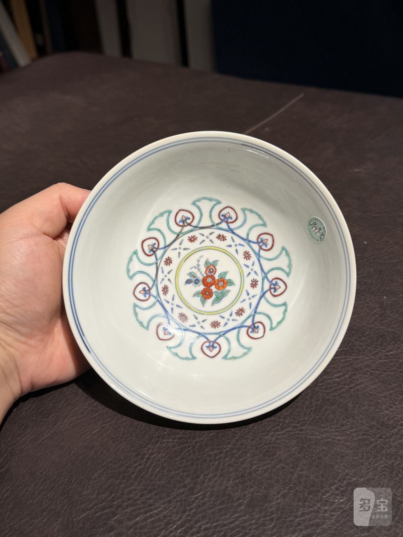 清道光 斗彩贯套花纹碗 - 图7